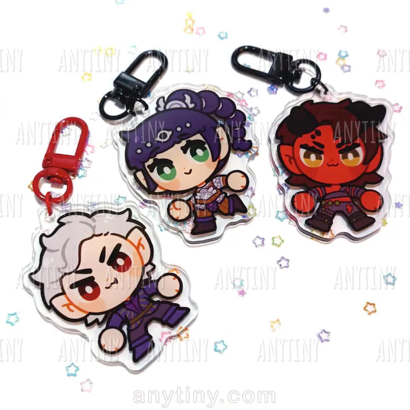 Tiny Baldur's gate 3, keychain Shadowheart, Astarion and Karlach