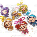 Ojamajo Doremi, Hazuki, Aiko, Onpu, Momoko and Hana! Keychains epoxy