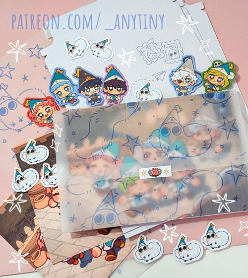 Pack Witch Hat Atelier! Coco, Tetia, Richeh, Agott and Qifrey. Print and Stickers