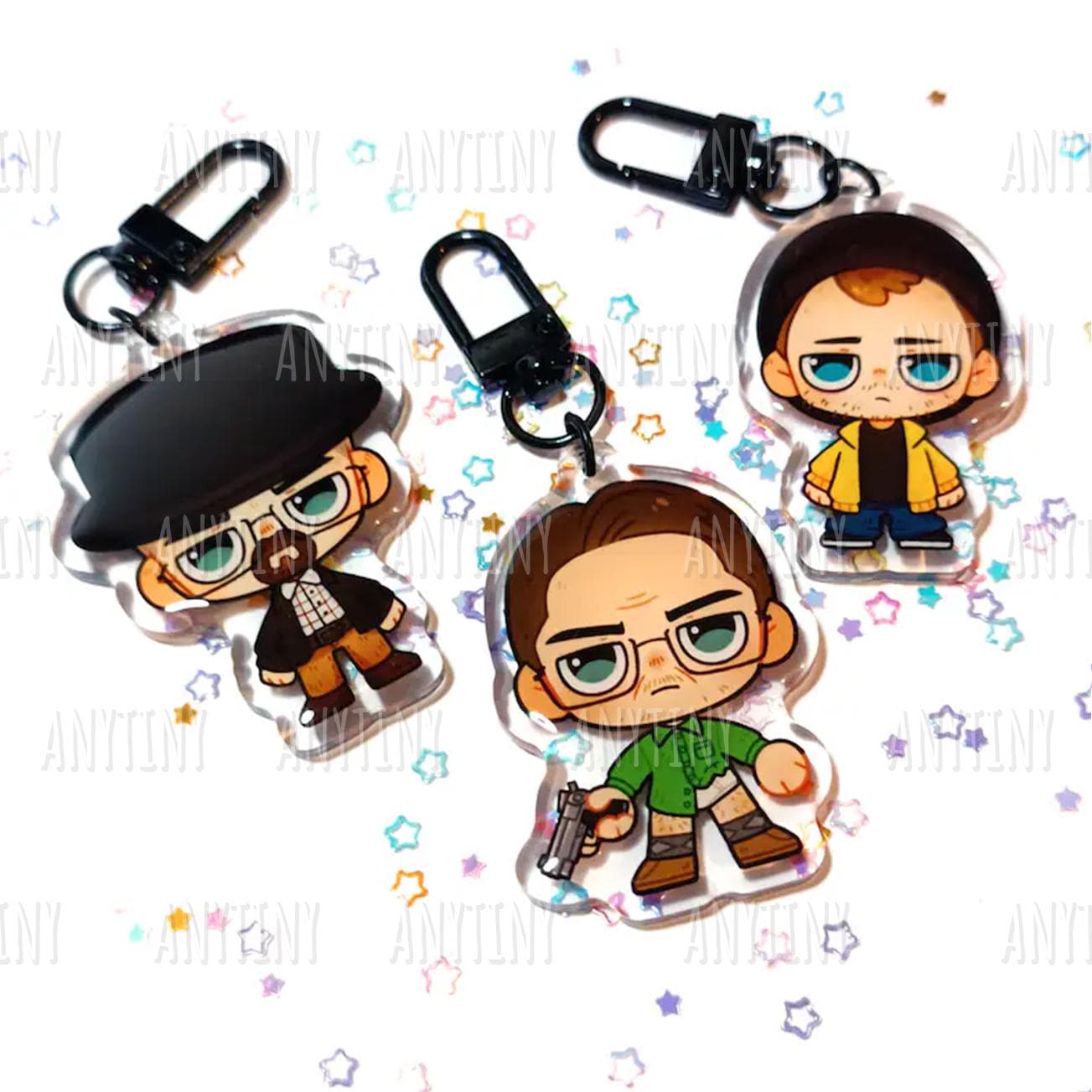 Walter White and Jesse Pinkman, Breaking Bad keychain epoxy
