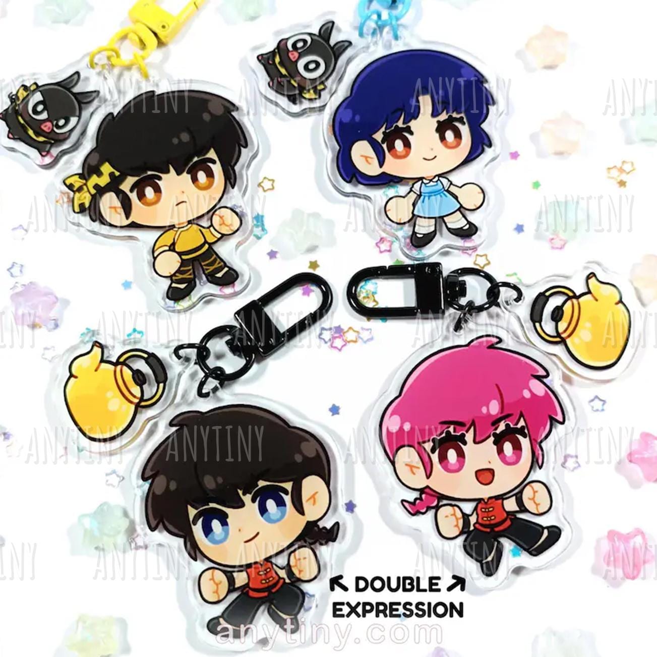 Ranma 1/2 Keychains! Akane, Ranma and Ryoga