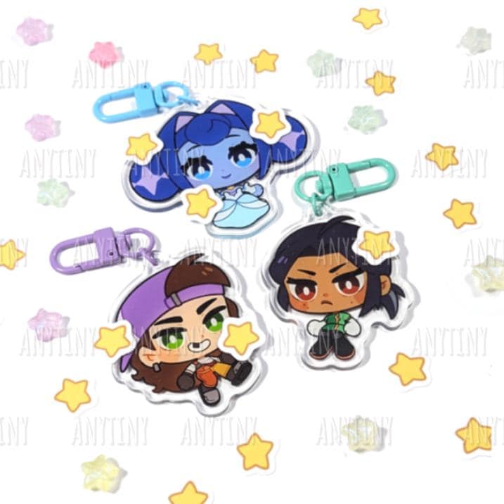 Knights of Guinevere. Keychains inspired. Guinevere, Frankie and Andi