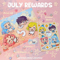 Prints and sticker! Witch Hat Atelier! Brushbuddy, Coco, Agott, Tetia and Richeh