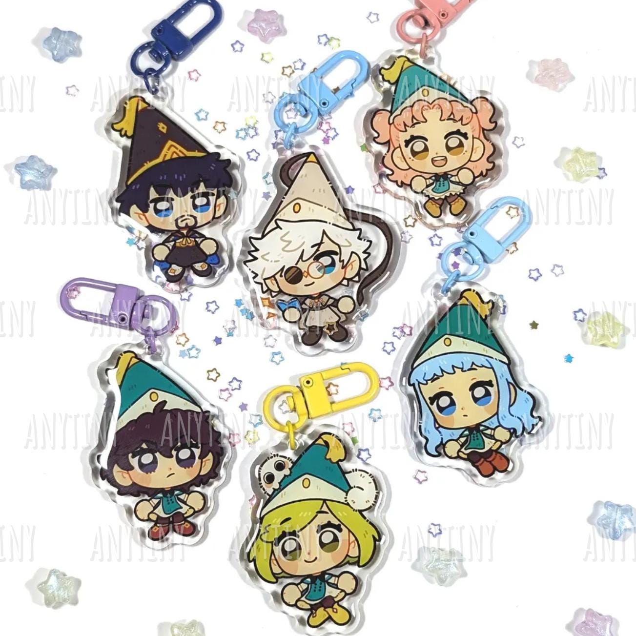 Witch Hat Atelier Keychain! Coco, Tetia, Richeh, Agott, Qifrey and Olruggio